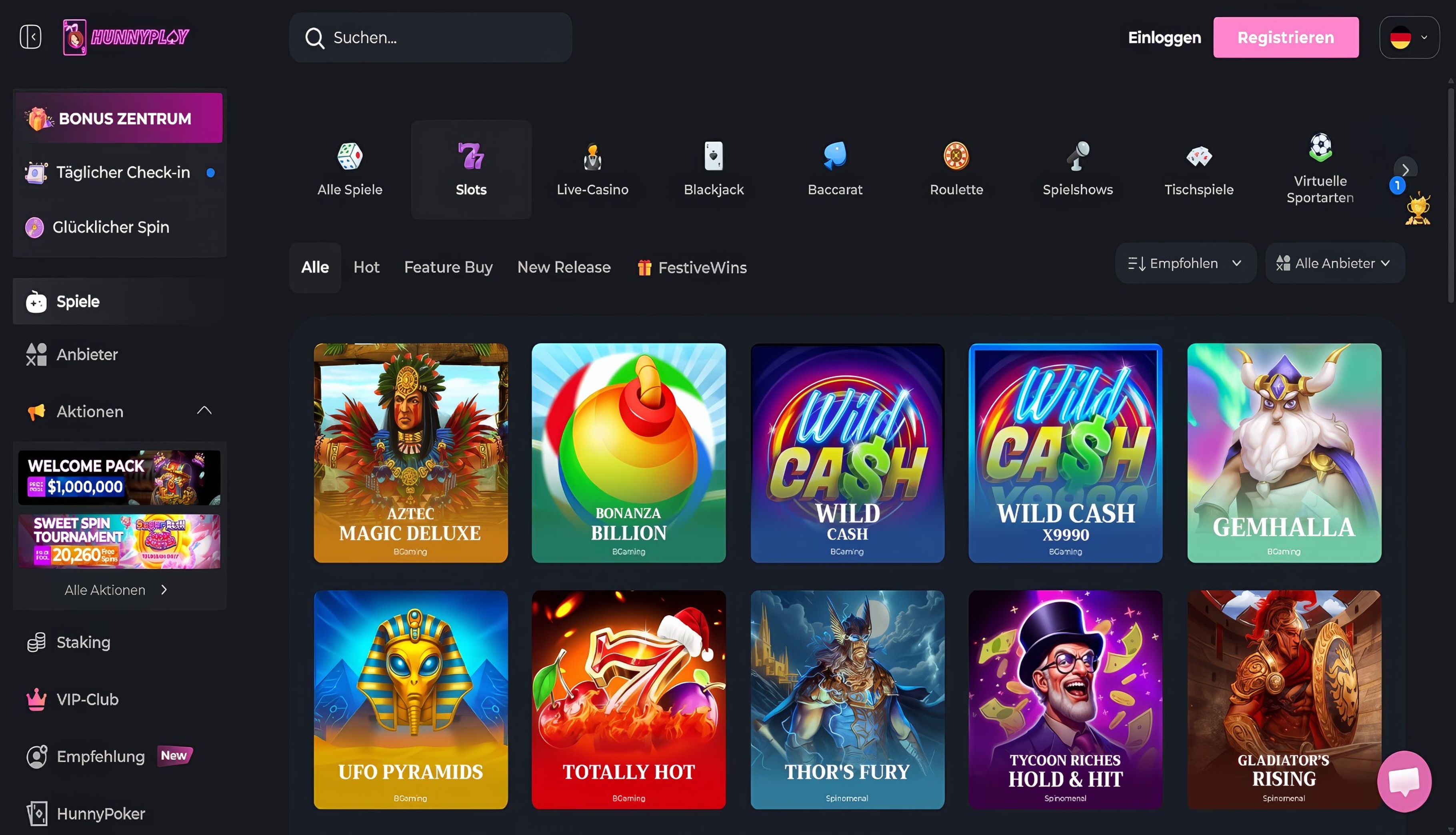 HunnyPlay.io desktop screenshot 2